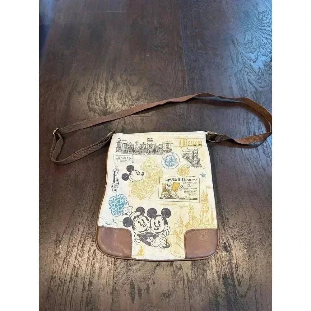 Vintage Purse Disney Parks Original Authentic Minnie‎ Canvas Crossbody Bag #31